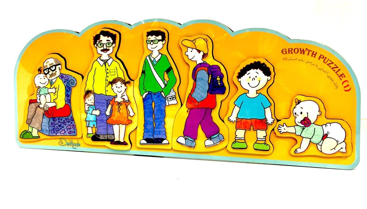 پازل چوبی1_آشنایی با مراحل رشد انسان(پسر) /دهکده