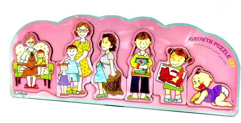 پازل چوبی2_آشنایی با مراحل رشد انسان(دختر) /دهکده
