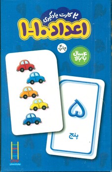 20 کارت یادگیری اعداد(1تا10)فارسی/فنی ایران