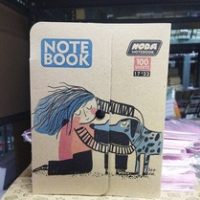 دفتر 100 برگ دکمه ای سیمی رقعی _ کد 2165/نودا