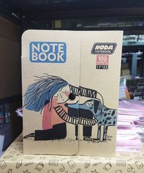 دفتر 100 برگ دکمه ای سیمی رقعی _ کد 2165/نودا