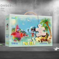 پازل جعبه ای 150 قطعه _ باب اسفنجی/دانشمندان کوچک